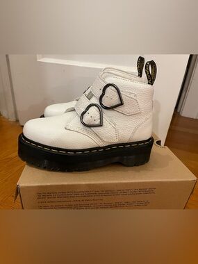 Dr Martens Devon Heart Leather Platform Boots
